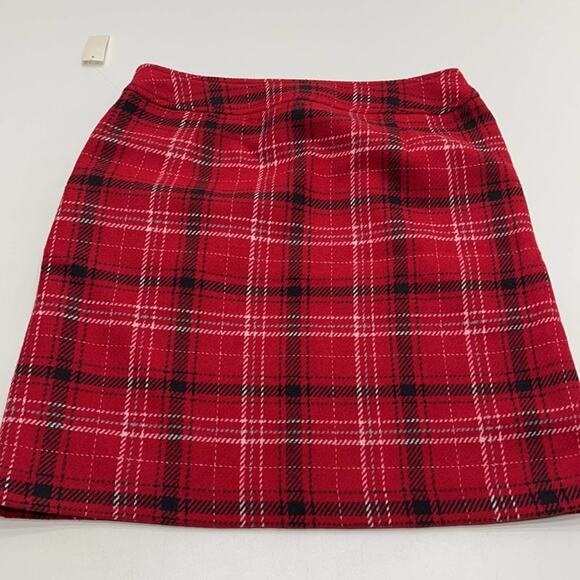 TALBOTS Women’s 8P Red Wool Blend Skirt - Picture 3 of 3